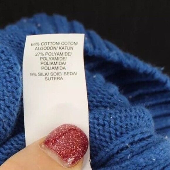 Lucky Brand Sweater V Neck Pullover Knit Speckled White Blue Mens Sz XL - Picture 10 of 11